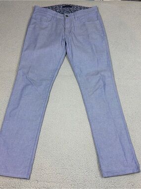 Robert Graham Navy Micro-Pattern Pants Men’s 32x33 Casual Business Preppy